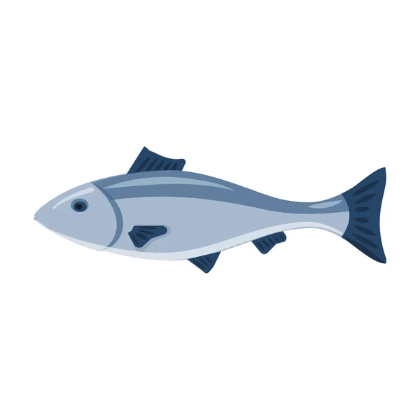 Icono de vector de peces de mar. Icono de vector de dibujos animados aislado sobre fondo blanco peces de mar . — Vector de stock