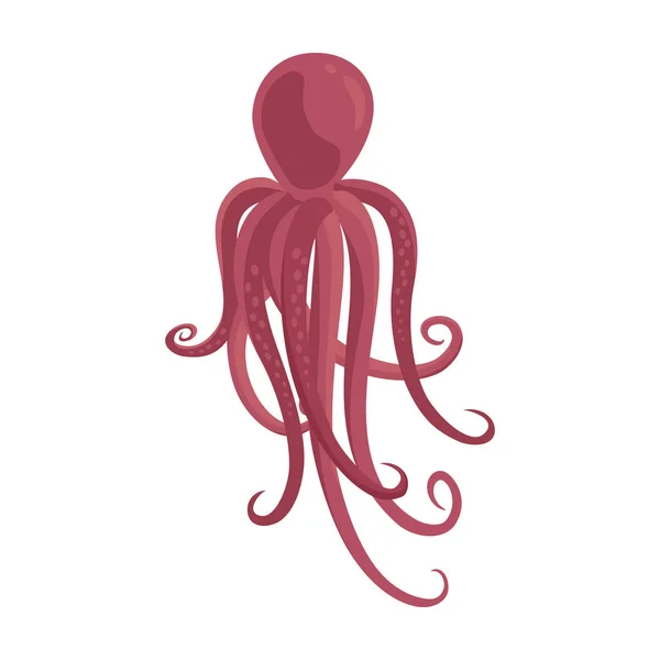 Octopus vector icon.Cartoon vector icon isolated on white background octopus. — Stock Vector