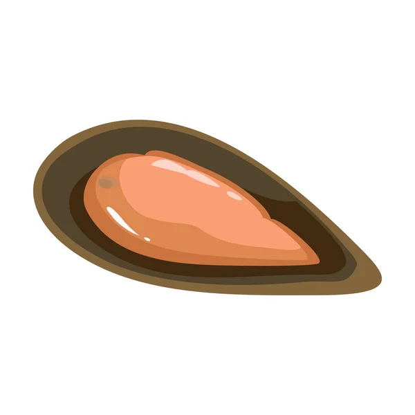 Oester vector icon.Cartoon vector pictogram geïsoleerd op witte achtergrond oester. — Stockvector