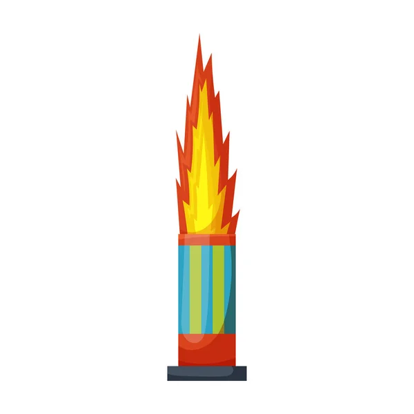 Icono de vector de Firecracker. Icono de vector de dibujos animados aislado en un petardo de fondo blanco  . — Archivo Imágenes Vectoriales