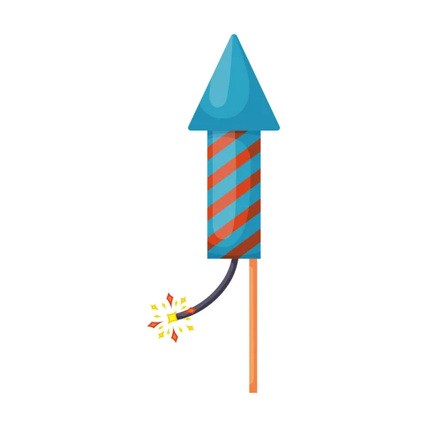 Firecracker vector icon.cartoon vector icon 은 흰색 배경 firecracker 에 분리되어 있다. . — 스톡 벡터