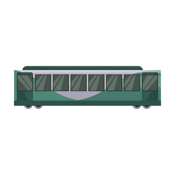 Vonat metró vektor ikon.Rajzfilm vektor ikon elszigetelt fehér háttér vonat metró . — Stock Vector