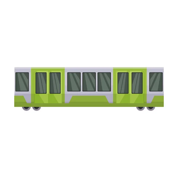 Μετρό τρένο διάνυσμα εικονίδιο φορέα κινουμένων σχεδίων απομονώνονται σε λευκό φόντο τρένο του μετρό. — Διανυσματικό Αρχείο
