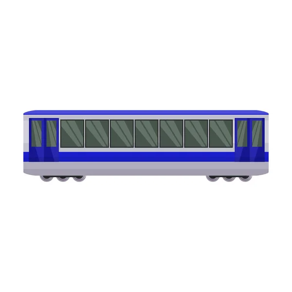 Trein van metro vector icon.Cartoon vector pictogram geïsoleerd op witte achtergrond trein van metro . — Stockvector