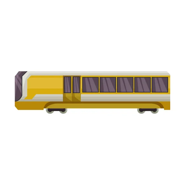 Tren de metro vector icon.Cartoon icono vectorial aislado en el tren de fondo blanco de metro  . — Vector de stock