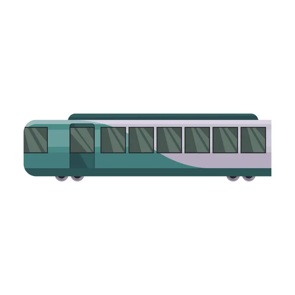 Icona del vettore del treno della metropolitana. Icona del vettore del fumetto isolata sul treno bianco della metropolitana di sfondo . — Vettoriale Stock