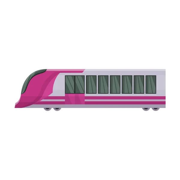 Subway trein vector icon.Cartoon vector pictogram geïsoleerd op witte achtergrond metro. — Stockvector