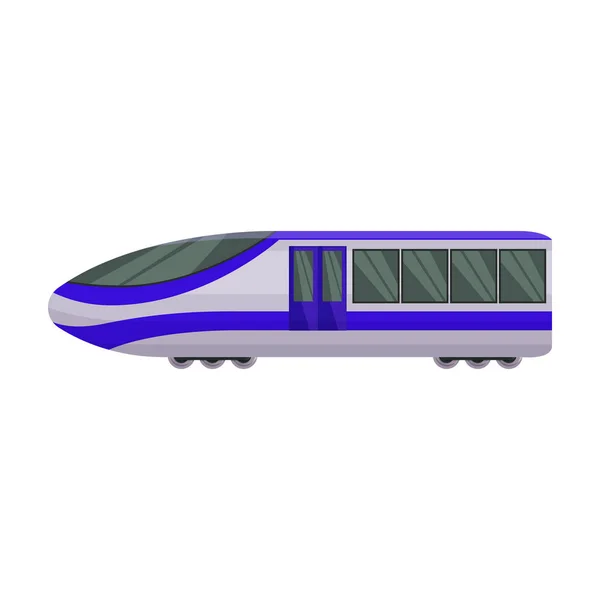 Μετρό τρένο διάνυσμα εικονίδιο φορέα κινουμένων σχεδίων απομονώνονται σε λευκό φόντο τρένο του μετρό. — Διανυσματικό Αρχείο