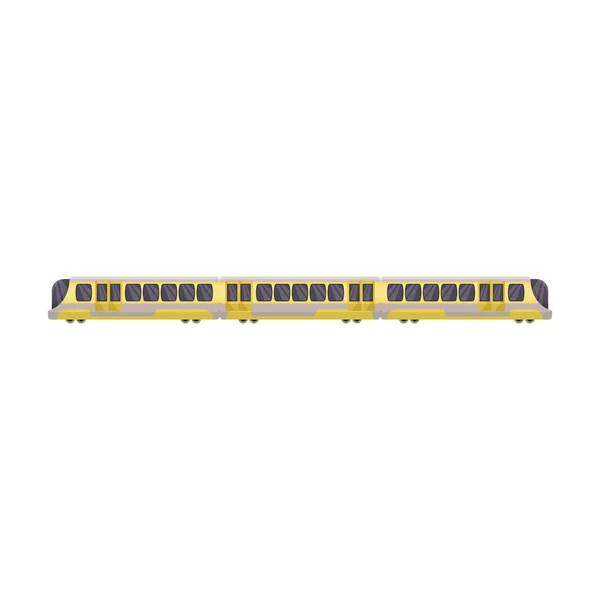 Icône vectorielle du métro Icône vectorielle de la bande dessinée isolée sur fond blanc train de métro . — Image vectorielle