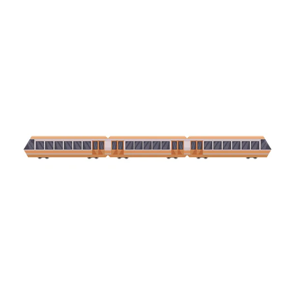 Trein van metro vector icon.Cartoon vector pictogram geïsoleerd op witte achtergrond trein van metro . — Stockvector