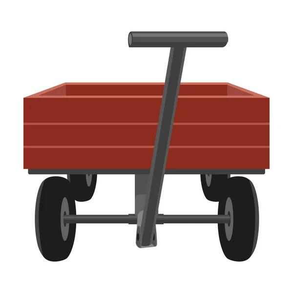 Garden cart vector icon.cartoon vector icon 외로운 흰 배경 정원 카트에 . — 스톡 벡터