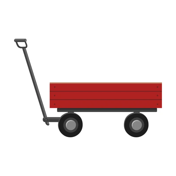 Garden cart vector icon.cartoon vector icon 외로운 흰 배경 정원 카트에 . — 스톡 벡터