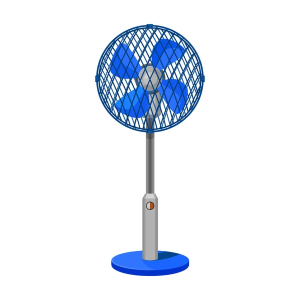 Icono del vector del ventilador eléctrico. Icono del vector de la historieta aislado en el ventilador eléctrico del fondo blanco  . — Vector de stock