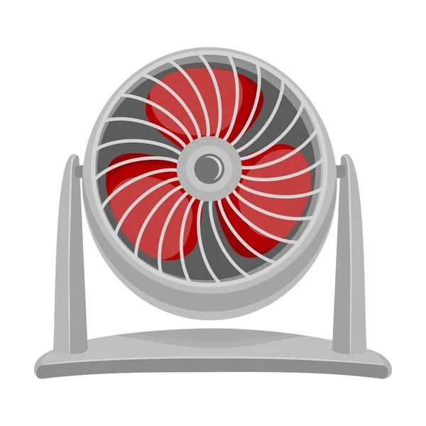 Icono del vector de la historieta aislado en el ventilador de fondo blanco  . — Vector de stock