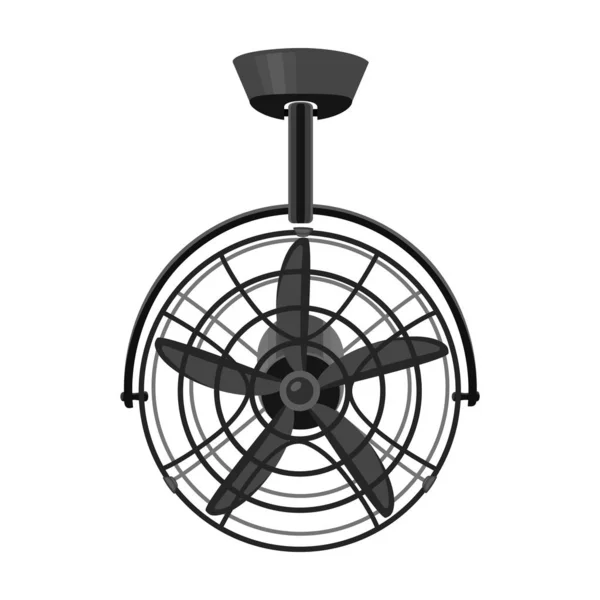 Иконка вектора электрического вентилятора. Иконка вектора карикатуры изолирована на белом фоне электрического вентилятора  . — стоковый вектор