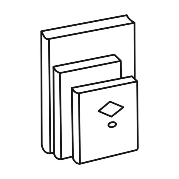 Pila di libri vettoriale icon.Line icona vettoriale isolato su sfondo bianco pila di libri  . — Vettoriale Stock