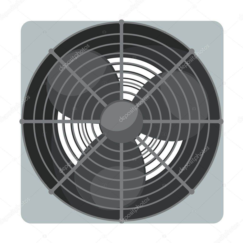 Fan vector icon.Cartoon vector icon isolated on white background fan.