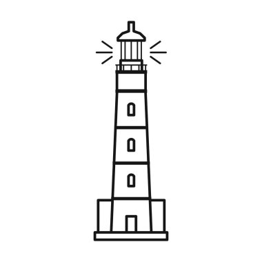 Beacon vektör simgesi. Çizgi vektör simgesi beyaz arkaplan işaretinde izole edildi.