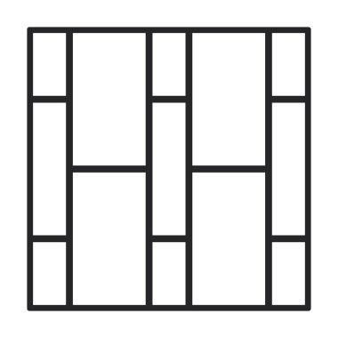 Parke kat vektör simgesi. Çizgi vektör simgesi beyaz arkaplan parke zemininde izole edildi.