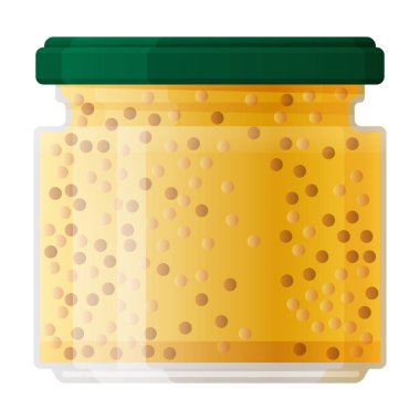 Hardal vektör simgesi. Beyaz arkaplan hardalında izole edilmiş gerçekçi vektör simgesi.