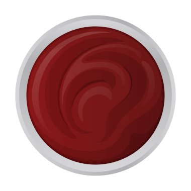 Ketçap vektör simgesi. Gerçekçi vektör simgesi beyaz arkaplan ketçapında izole edildi.