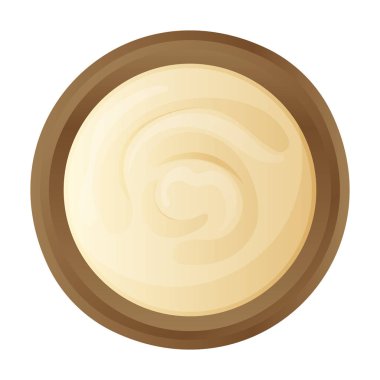 Mayo vektör simgesi. Gerçekçi vektör simgesi beyaz arkaplan mayonezinde izole edildi.