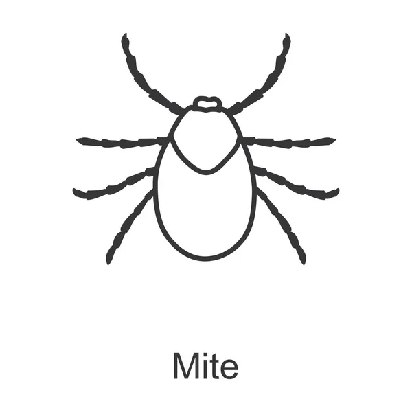 Mijt vector icon.Line vector pictogram geïsoleerd op witte achtergrond mijt . — Stockvector