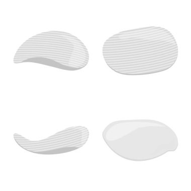 Ürün ve abur cubur tabelalarının vektör çizimi. Ürün koleksiyonu ve kızarmış hisse senedi temsili.