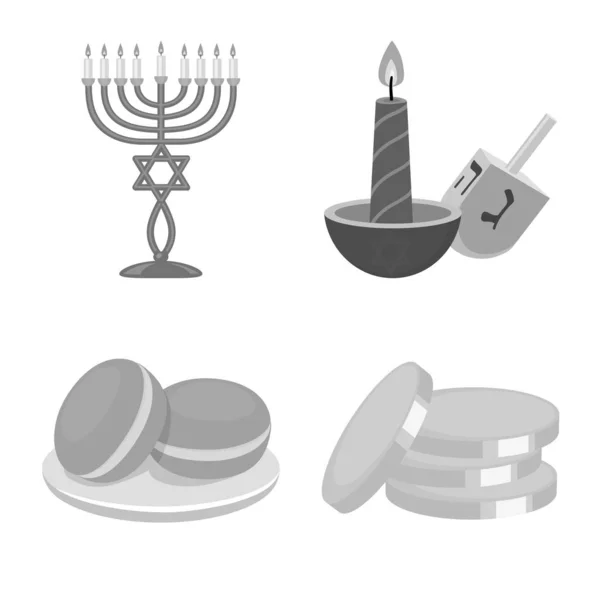 Ilustración vectorial de vacaciones y símbolo de Israel. Colección de vacaciones y celebración icono de vector para la acción . — Vector de stock