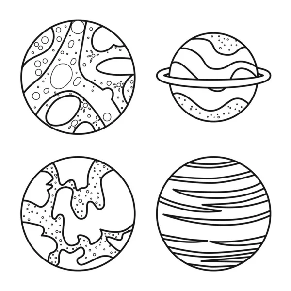 Conception vectorielle du cosmos et icône de la science. Ensemble de cosmos et icône vectorielle univers pour stock . — Image vectorielle