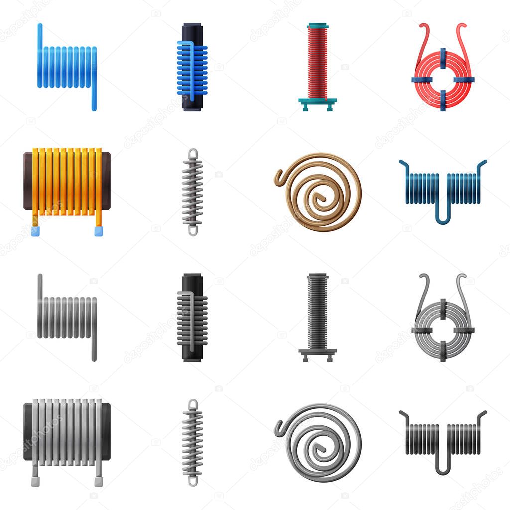Isolated object of compression and torsion logo. Collection of compression and technology vector icon for stock.