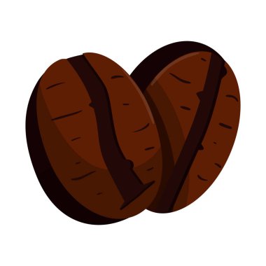 Kahve ve fasulye işaretinin vektör çizimi. Ağ için kahve ve tohum sembolü koleksiyonu.