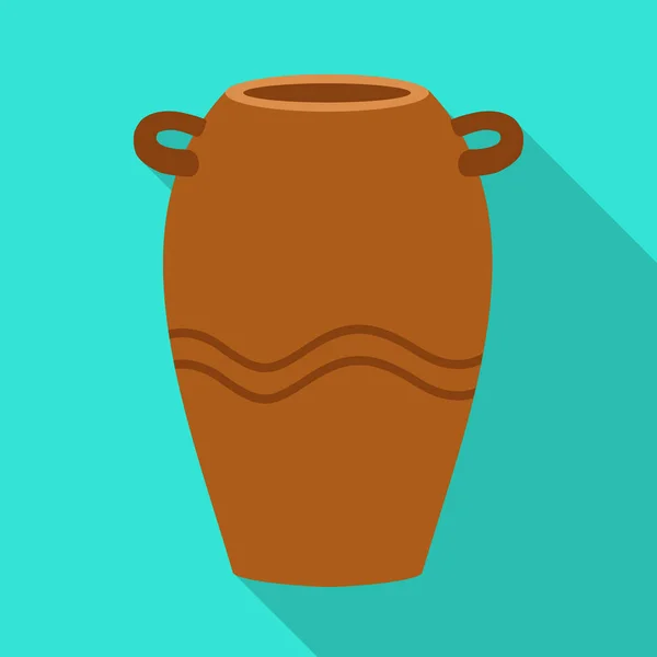 Векторная конструкция вазы и керамической иконы. Графика ваз и коричневых векторных рисунков . — стоковый вектор
