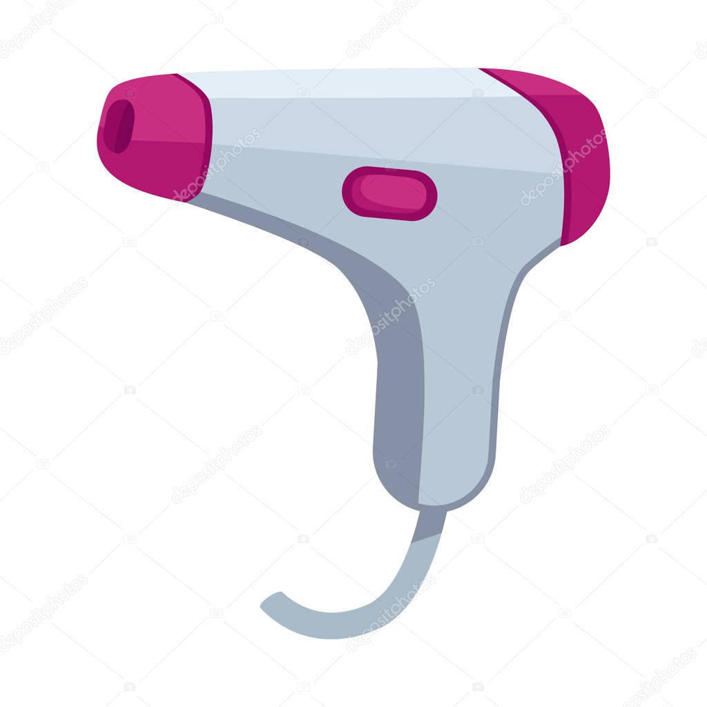 Vector illustration of dryer and hairdryer sign. Collection of dryer and blower vector icon for stock.