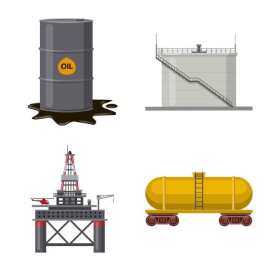 Petrol ve gaz işareti tasarımını vektör. Petrol ve benzin hisse senedi simgesi için web topluluğu.