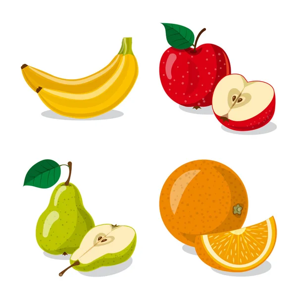 Geïsoleerde object van groente- en fruitsector symbool. Set van plantaardige en vegetarische voorraad vectorillustratie. — Stockvector