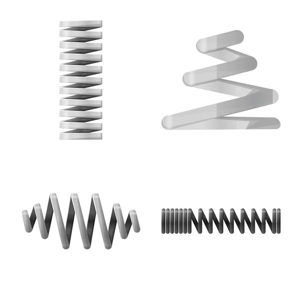 Vektor-Illustration von Druck und Spiralsymbol. Druck- und Komprimierungssymbole für die Bahn. — Stockvektor