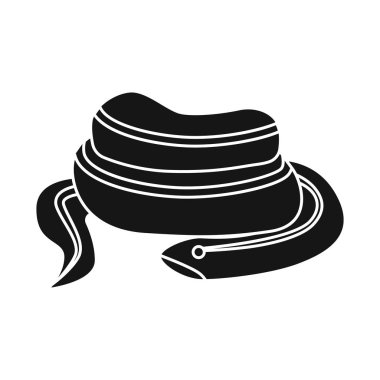 Yılan ve kırmızı sembolün vektör çizimi. Stok için yılan ve deri vektör simgesi web ögesi.