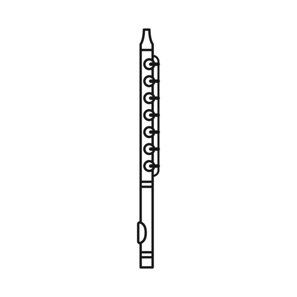 Векторный дизайн флейты и музыкального логотипа. Графика векторной иллюстрации флейты и симфонии . — стоковый вектор