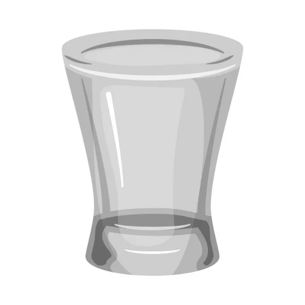 Vektor-Illustration von Glas und Becher-Zeichen. Webelement aus Glas und transparentes Vektor-Symbol für Aktien. — Stockvektor