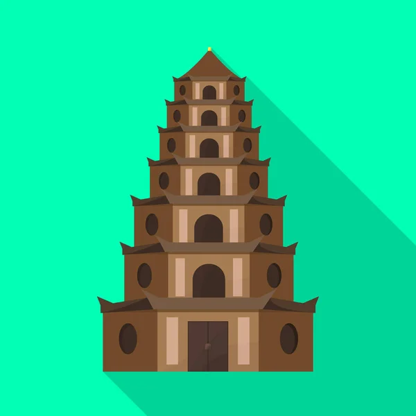 Ilustração vetorial do sinal da torre e do vietnam. Coleção de torre e ilustração vetorial de estoque da cidade . — Vetor de Stock