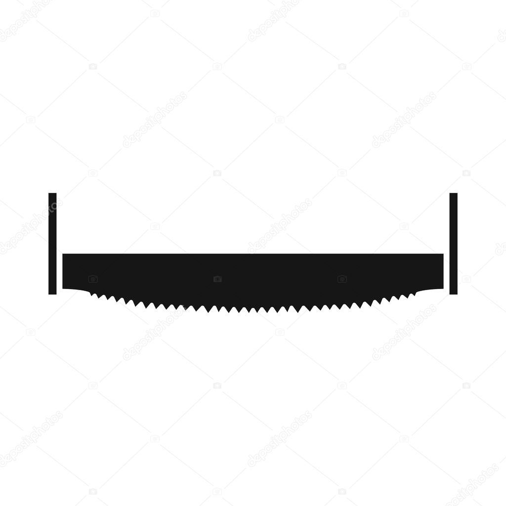 Isolated object of saw and hacksaw sign. Graphic of saw and equipment stock symbol for web.