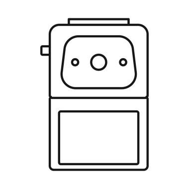 Keskinleştirici ve yonga logosunun vektör çizimi. Hisse vektörü illüstrasyonunun web ögesi ve keskinleştirmesi.