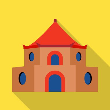 Kule ve Vietnam logosunun vektör çizimi. Kule ve şehir stok vektör illüstrasyonu koleksiyonu.