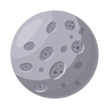 Ay ve krater logosu vektör tasarımı. Web elementi ve astroloji web için hisse senedi sembolü.