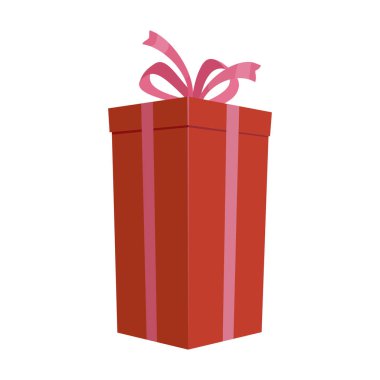 Hediye kutusu vektör simgesi. Karikatür vektör simgesi beyaz arkaplan arkaplan hediye kutusunda izole edildi .