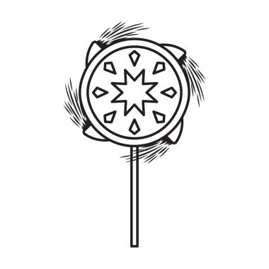 Firecracker vektör simgesi. Çizgi vektör simgesi beyaz arka plan fişeği üzerinde izole edildi .