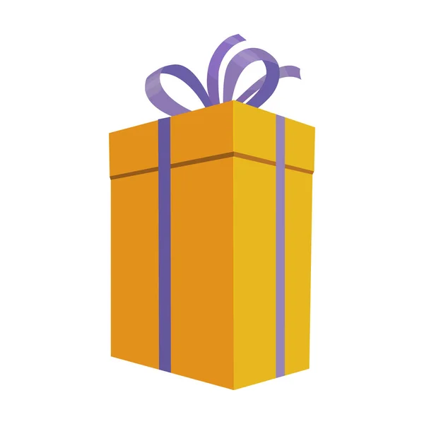 Jul presentförpackning vektor ikon.Tecknad vektor ikon isolerad på vit bakgrund jul av presentförpackning. — Stock vektor