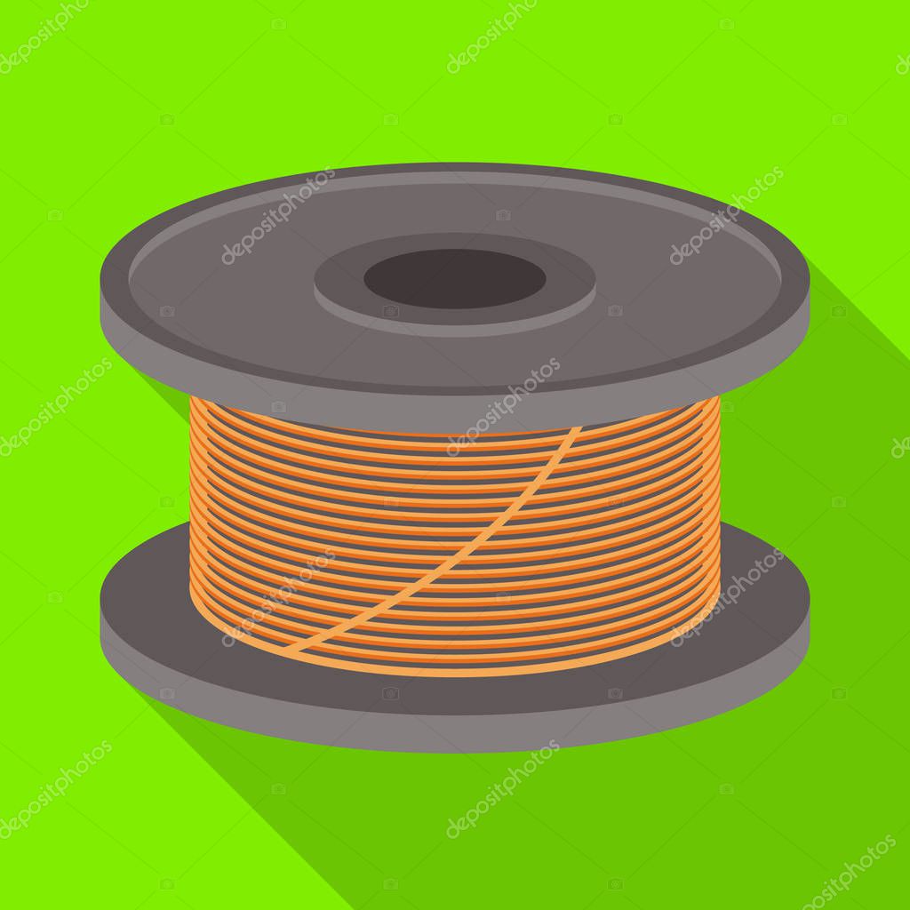 Isolated object of coil and spiral logo. Graphic of coil and metal stock symbol for web.