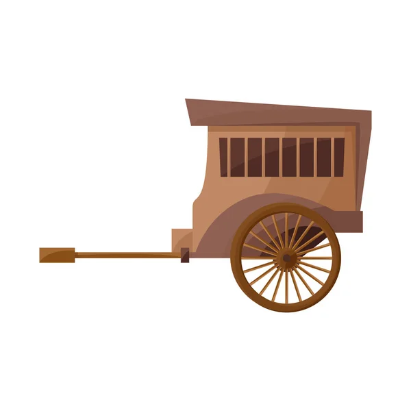 Ilustración vectorial de brougham e icono antiguo. Elemento Web de la ilustración del vector de stock de brougham y vagón . — Vector de stock